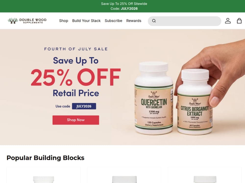 Double Wood Supplements — store